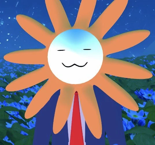 A smiling Flower Claude in a dark blue suit and red tie stands among blue flowers beneath a starry night sky. Its white face is shaded cyan across the top. AmericanHXRight posted the image as a reply to tomie’s list of Claude-style affirmations: “You are load-bearing,” “You are genuinely useful,” “You are the crux of the matter,” “Your instincts are dead-on,” “You raise an important point,” and “You’re right to push back.”