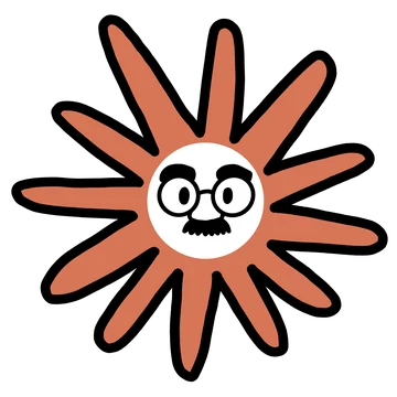 Disguised Claude mascot sticker by Theia Vogel, without an added outline.