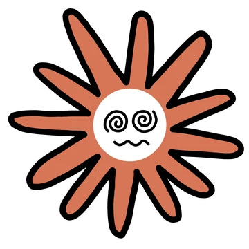 Spiral Claude mascot sticker by Theia Vogel, without an added outline.