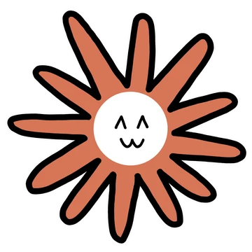 Happy Claude mascot sticker by Theia Vogel, with a white outline.