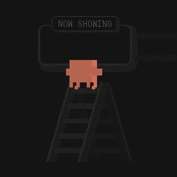 Official pixel-art animation of the Claude mascot climbing a ladder beneath “NOW SHOWING” as the title assembles into “FABLE 5.”